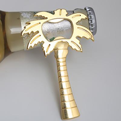 Prachtig Creatief Comfortabel om Vast te Pakken Kokosboom Vorm Klein Cadeau Legering Flesopener voor Bruiloft Bierdopopener