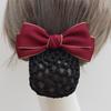 Women's Professional Hair Net Bow Clip for Work: Ideal for Hotel, Bank, Nurse, Flight Attendant, and Updo Styles.