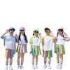 Children's Candy Color Cheerleading Outfit Set for Boys and Girls - Sports Class Uniform & Choir Clothing