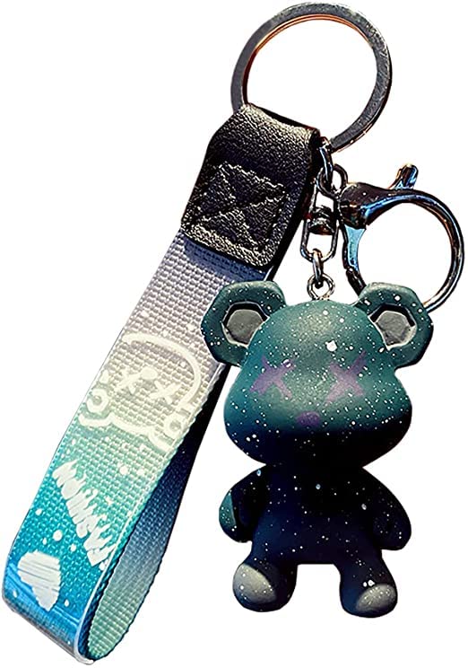 Милый Разноцветный Медведь Креативный Вязаный Шнур Смола Животное Подвеска Металлическая Брелок для и Девочек [AIXUAN] Брелок, Мужчины, Женщины, Мальчики, (зеленый)