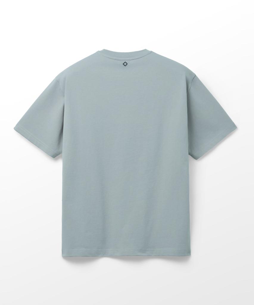 Hellinogseuweeo Magic Hours Cloud & Sun Short Sleeve T-Shirt_Light Grey