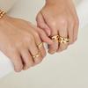 LAYERMOOD 23 Bold Double Ring-gold