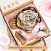 Women's Day Gift Set: Scarf, Sandalwood Combs & Bouquet
