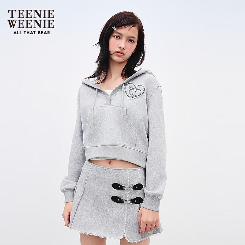 Teenie Weenie Bearnova Women's Casual V-Neck Hooded Sweatshirt