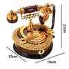 Sweet Room,Vintage Dial Telephone Clockwise Spring Music Box Ornament Kids Birthday Gift