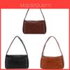 Crossbody Bag For Women Pu Leather Minimalist Fashionable Vintage With Studded Accents For Daily Use