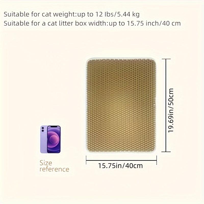 [Waterproof Cat Litter Mat] Odor Control, Waterproof Cat Litter Mat | Beautiful Honeycomb Cat Litter Box Catcher Pad, Double Layer, Urine Waterproof