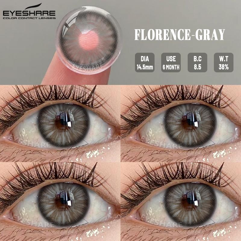 Eyeshare 2 Stück farbige Kontaktlinsen für Augen, Aurora, blau, grün, farbige Linsen, kosmetische Jahreskontaktlinsen für Augen, Schönheit, Make-up