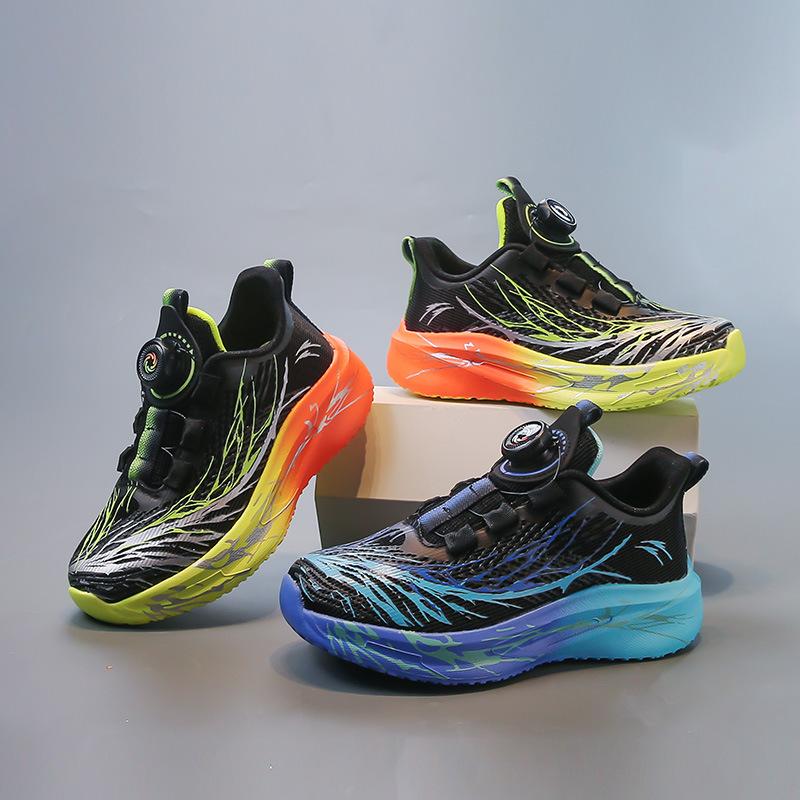 Children's running shoes 2025 spring and autumn new breathable student sports shoes professional racing ultra-light shock absorption boys running shoe