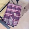 High Quality 100% Wool Scarf Men Female Fashion Classic Soft Cashmere Muffler Women Warm Thermal Shawl Outside Autumn Winter Men