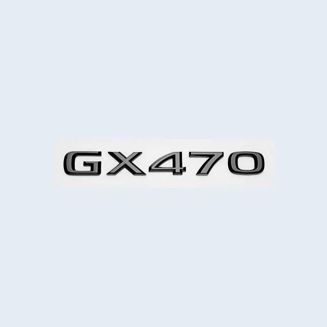 3D Chrome Glossy Black ABS Letters Number GX400 GX460 GX470 Emblem For Lexus Car Trunk Logo Badge Sticker