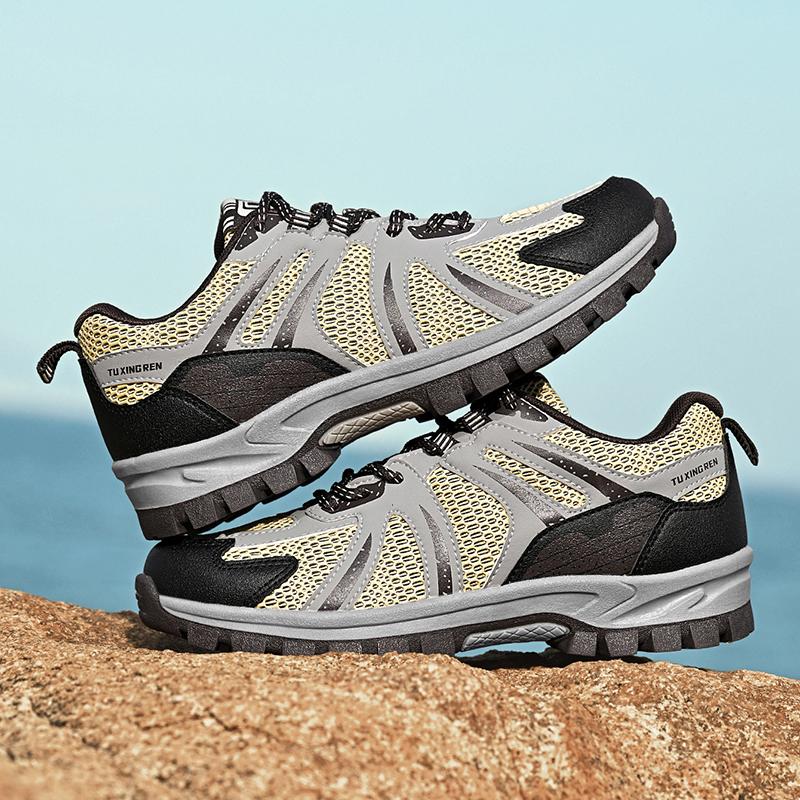 Men's Hiking Shoes, Trail Running Shoes, Trekking Shoes, Mesh Sports Shoes, Lightweight Hiking Shoes, Suitable for Outdoor Adventures