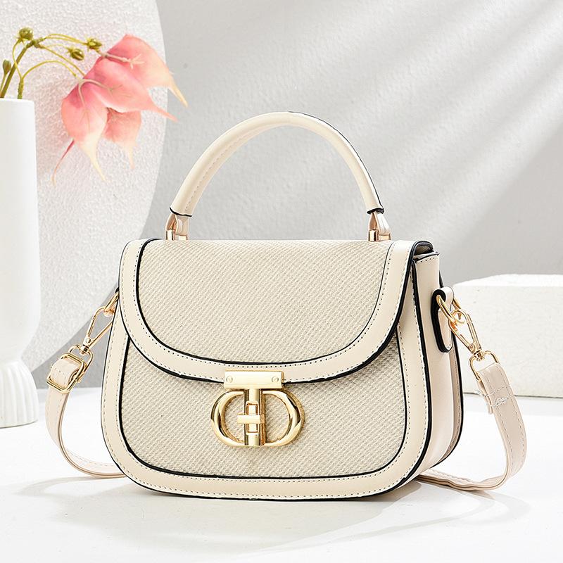 Fashion small square bag new fashion contrasting color handbag casual shoulder messenger bag texture versatile bag bags