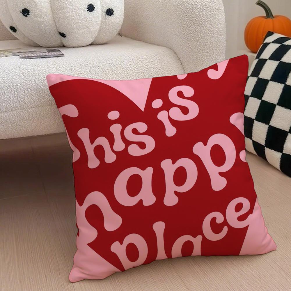 Heart Shape Cushion Cover Throw Pillow Cover Hidden Button Durable Polyester Chair Cushion