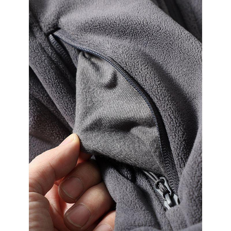 Outdoor Fleece Jacket for Men, Winter Thickened Fleece-Lined Stand Collar Fleece Coat, Foreign Trade Men's Lamb Fleece Sweatshirt