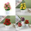 Künstlicher Blumentopf mit 12 Ballchrysanthemen zur Heimdekoration und als Geschenk