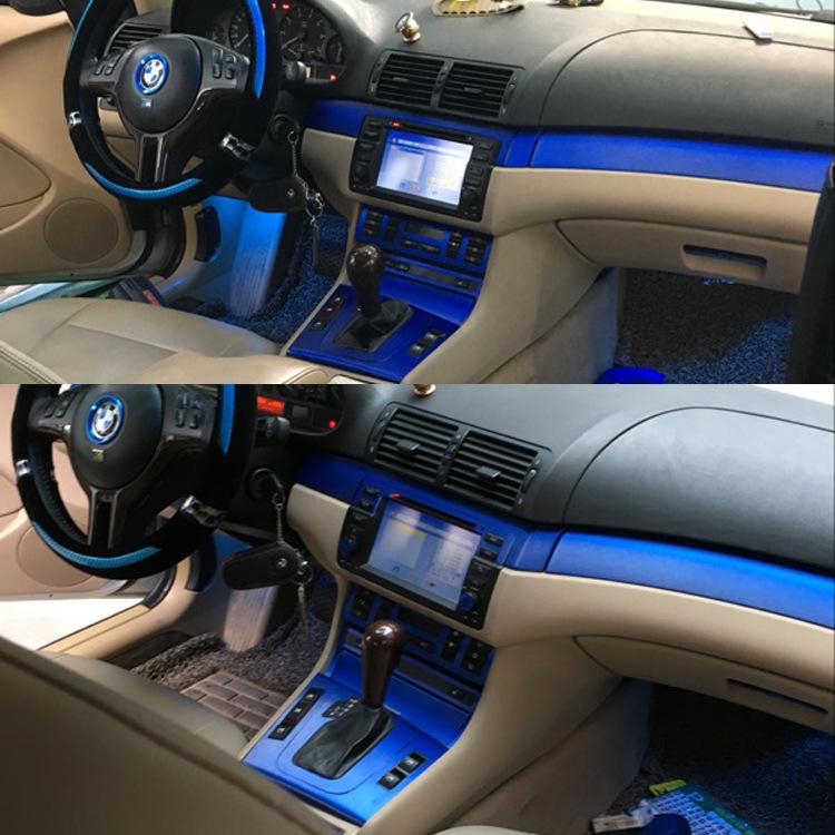 E46 3-Series Carbon Fiber Interior Console Stickers