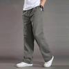 Men Work Pants with Pockets Wide Leg Loose Cargo Pants Solid Color Cotton Thin