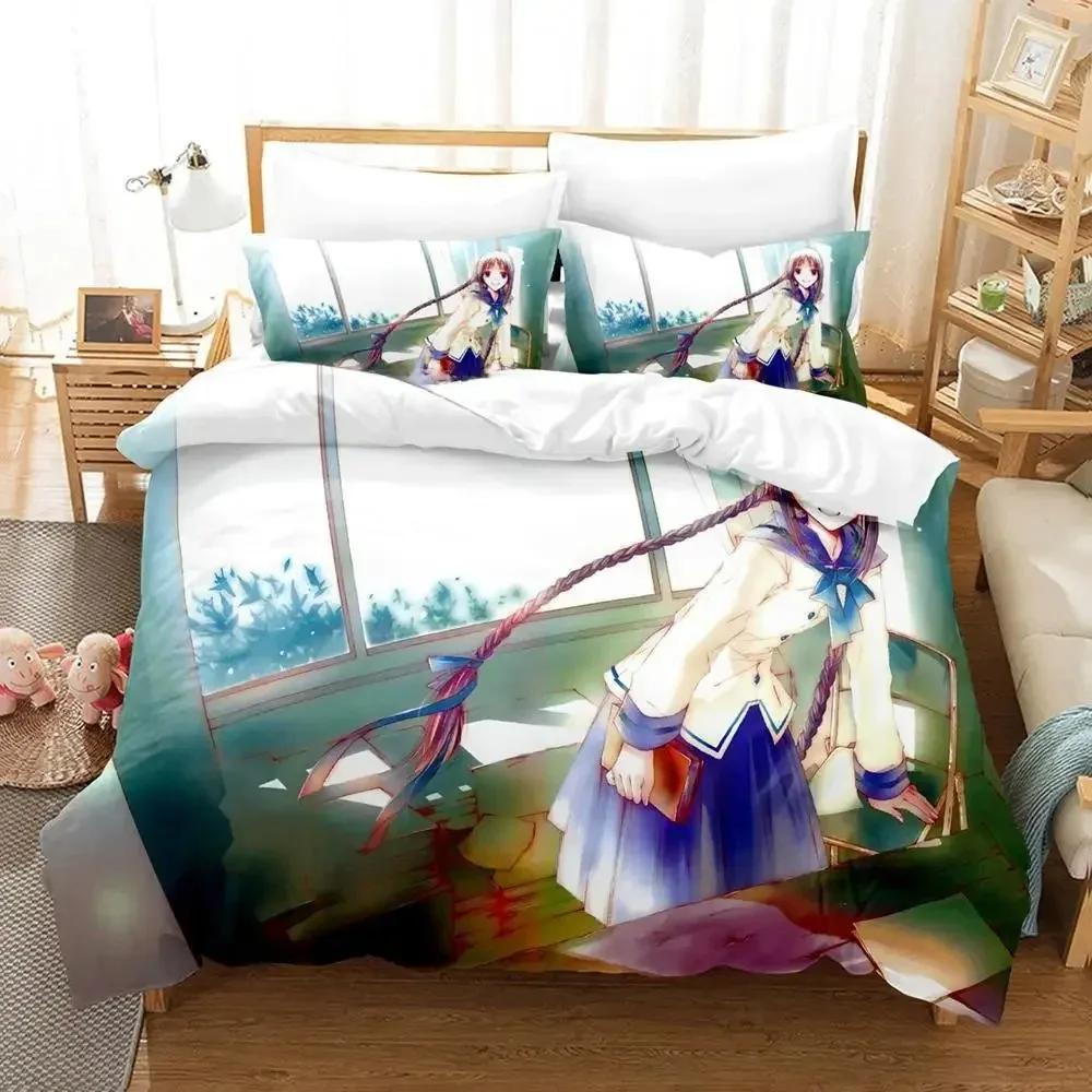 Neues Bungaku Shoujo Bettwäscheset Einzelbett Twin Full Queen King Size Bettset Erwachsene Kind Schlafzimmer Bettbezugsets Kawaii Bettlaken-Set