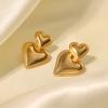 European and American Ins Internet Celebrity Trend Jewelry 18k Gold-plated Love Pendant Earrings Simple Design Temperament Fashion Earrings