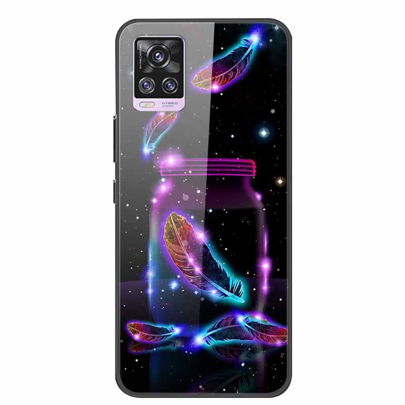 For Vivo V20 Pro Phone Case V 20 Pro Soft Bumper Tempered Glass Hard Back Covers Cases For Vivo V20 Pro Case 6.44" Coque Fundas