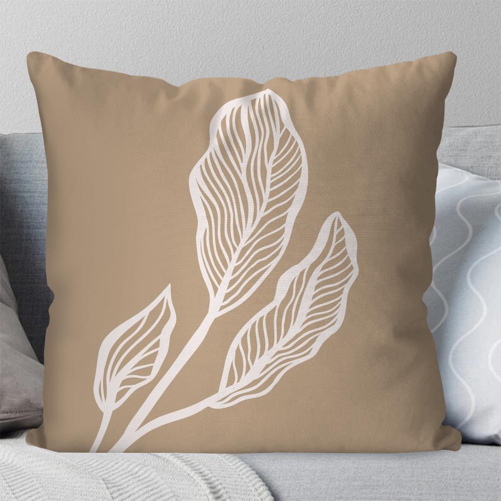 1 Stück Goldblatt Ginkgoblätter Kissenbezug Quadratisches Kissen Schlafzimmer Sofa Freizeit Komfortkissen Auto Wohnzimmer Heimdekoration 40X40