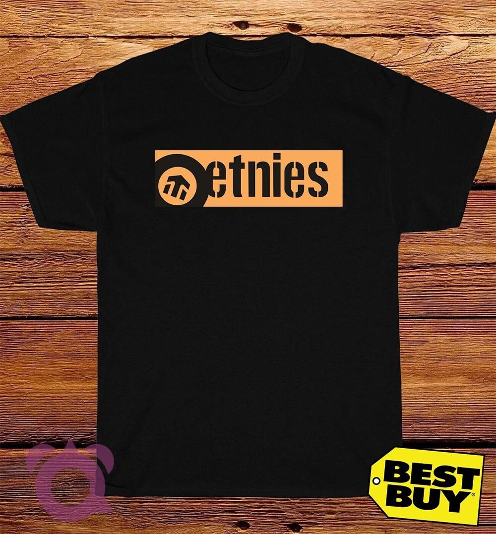 Новая американская смешная футболка Etnies с оранжевым ретро-логотипом, размеры от S до 5XL XS