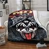 1pc KISS Band Flannel Blanket, Soft Skin Friendly with Digital Printing, Various Sizes Available for Family, Friends, Birthday