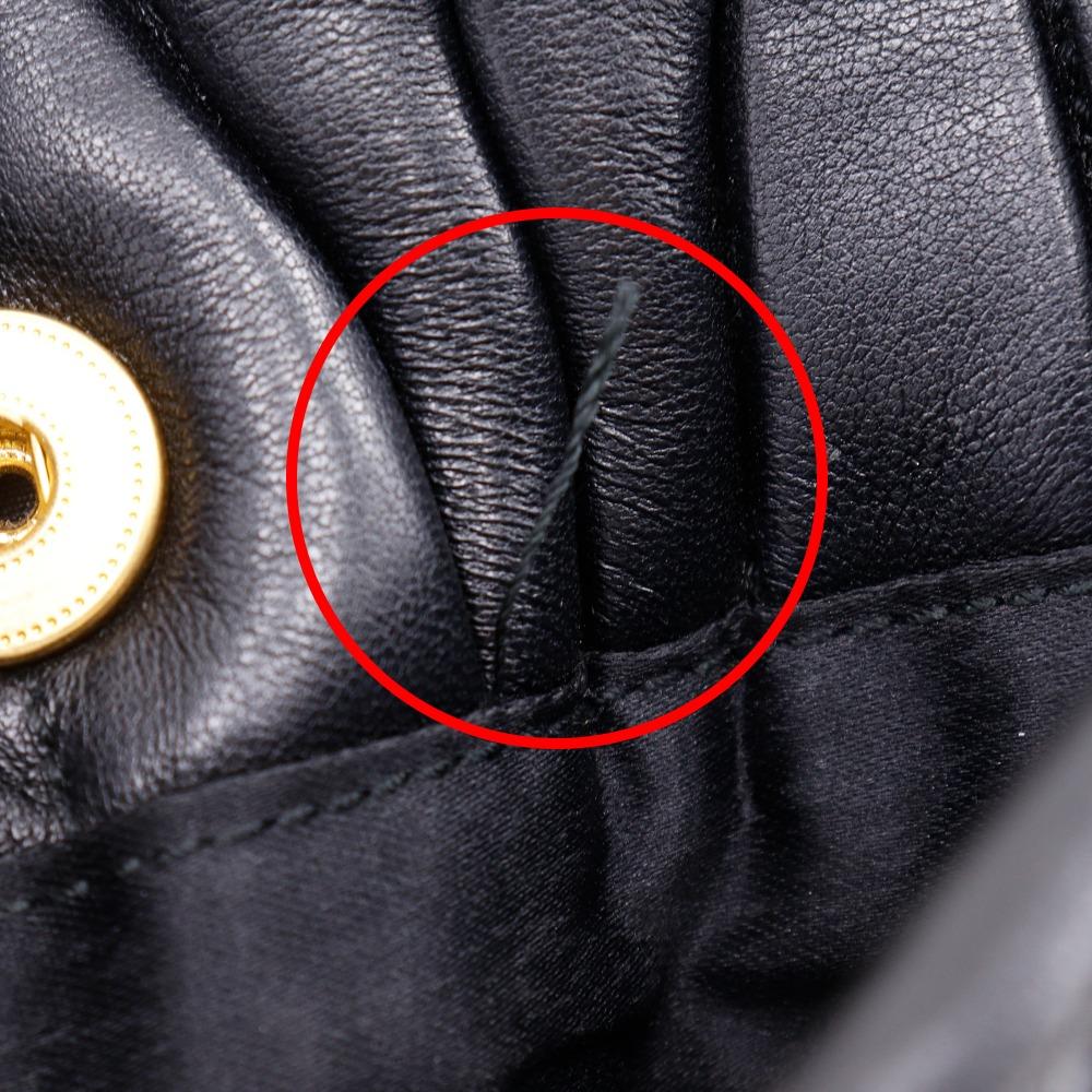 MIUMIU Materasse Handbag RR1300 black leather Women Used