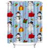 TU Winter Snowman Shower Curtain Festive Holiday Bathroom Decor Christmas Themed Waterproof Fabric Backdrop