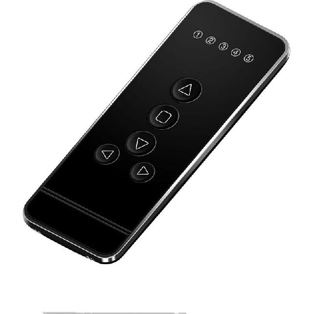 5 Channel Transmitter RF 433.92 Remote Controller for Motorized Windows Shades and Blinds,White 5 Channel Remote-Black