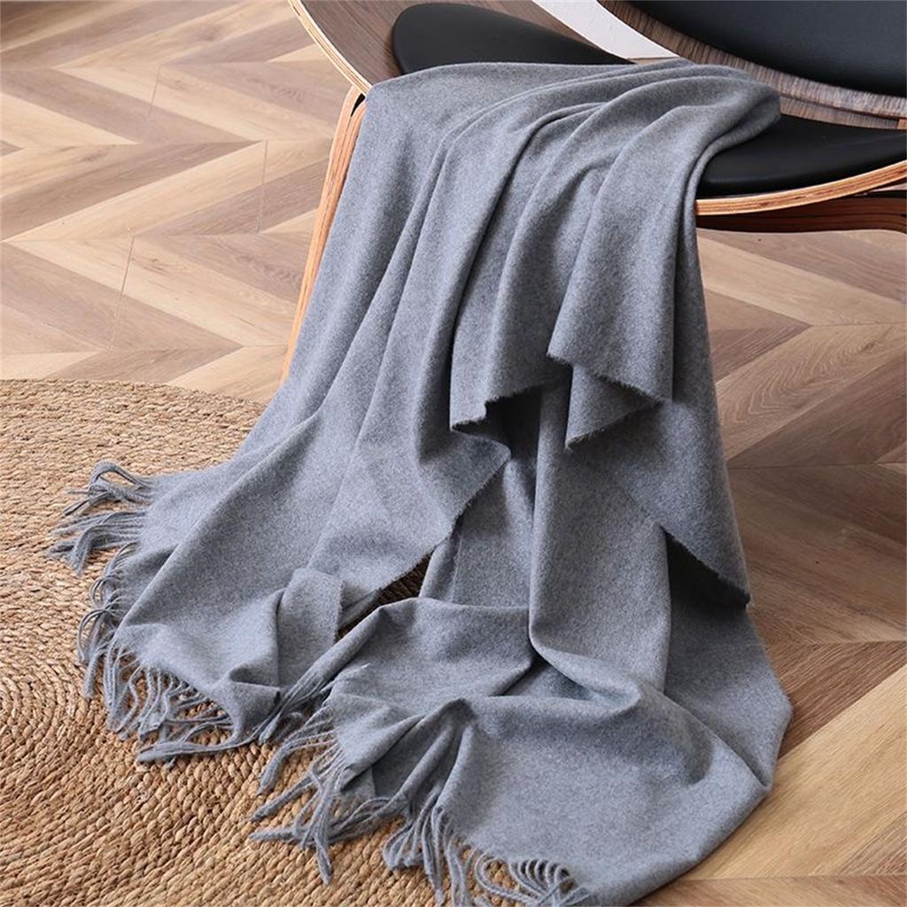 180*70Cm Solid Color Soft Women Scarf Cashmere Lady Shawl Wrap Autumn Winter Pashmina Unisex Female Hijab Headband Free