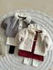 Infant Girls' Winter Lace Plush Princess Dress with Christmas Embroidery