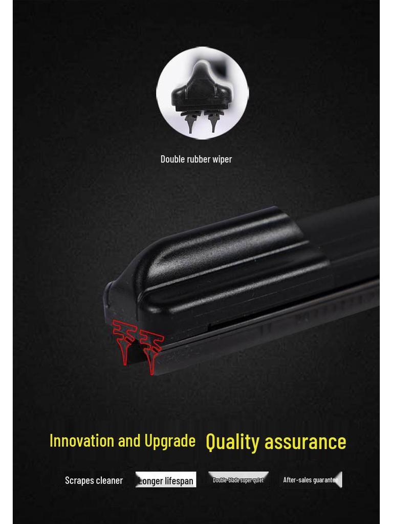 Dual Rubber Wiper Blade Compatible with Baojun 730, 560, 630, 310, 510, 610, 330.