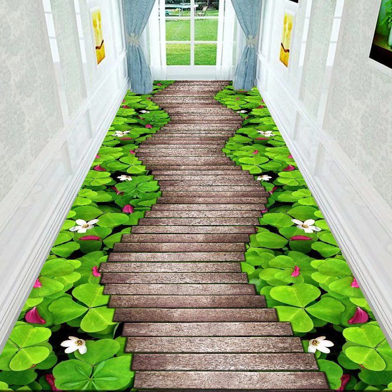 3D Long Corridor Carpets Anti-Skid Floor Mat for Hallway Living Room Home Decoration Hotel Lobby Rug