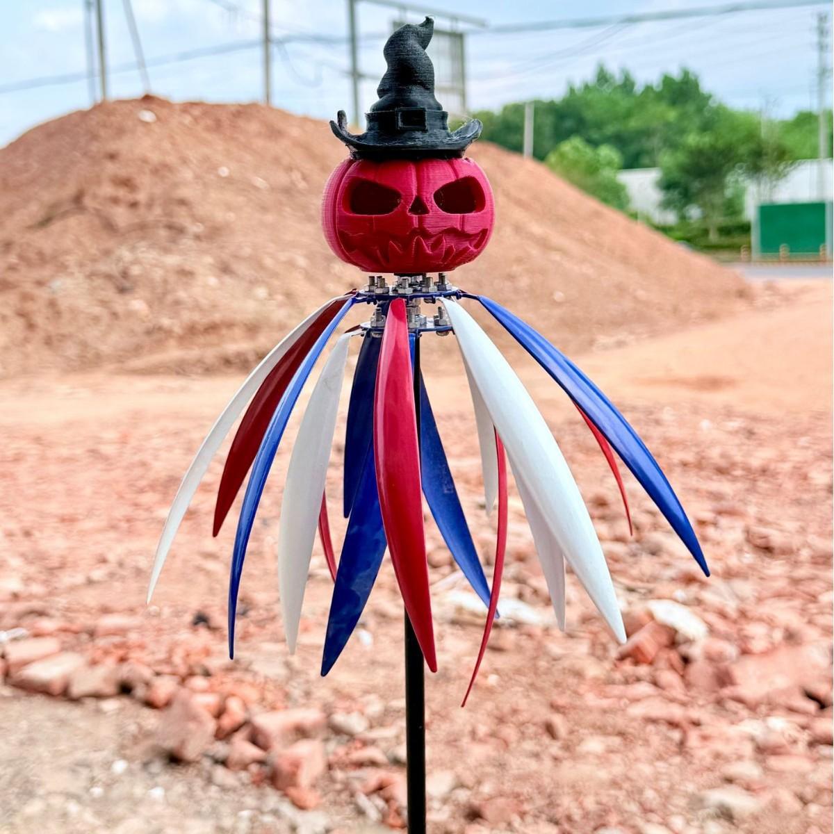 

Outdoor Garden Wind Spinner Decor Metal 360-degree Swivel Windmill Yard Art Durable Lawn Patio Decorative Wind Spinner ярко-розовый