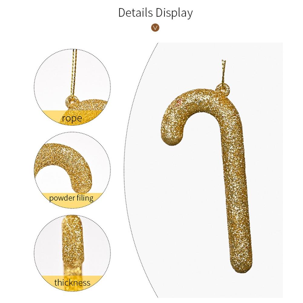 M-Modern-Shiny Crutch Merry Christmas Decoration PVC Color Xmas Tree Hanging Ornament Kids Gift For Home Decor Room Wall Pendant