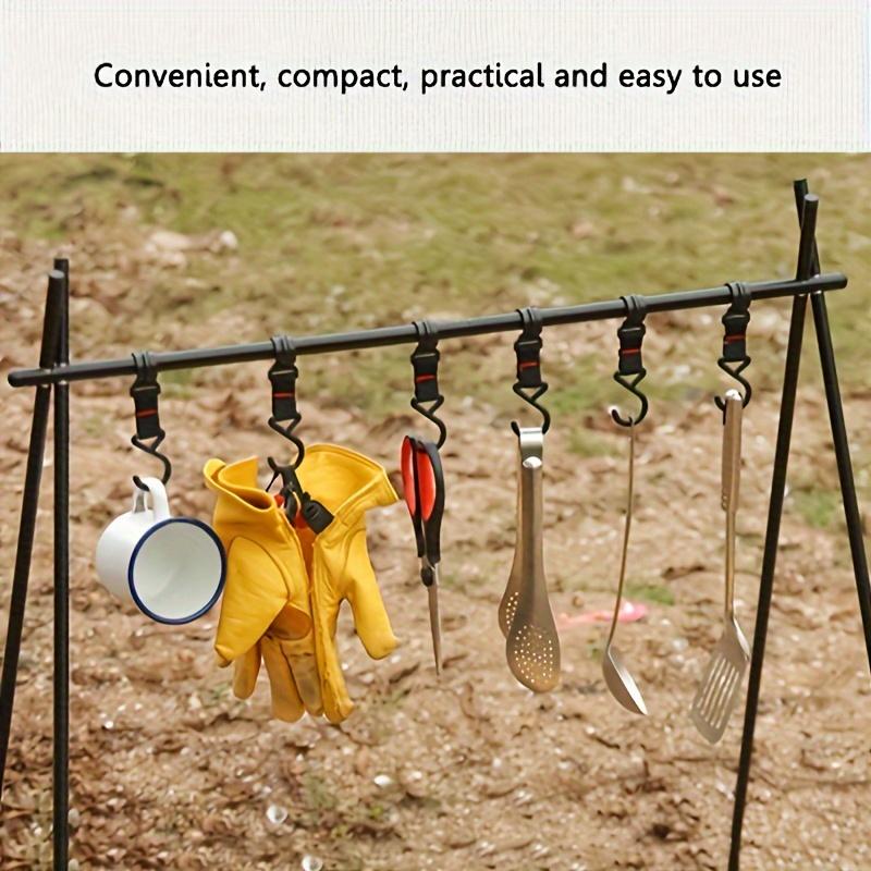 Detachable Storage Hooks For Outdoor Camping Heavy Duty Hanging Organizer Durable Portable Gear Hooks For BackpackTent Universal