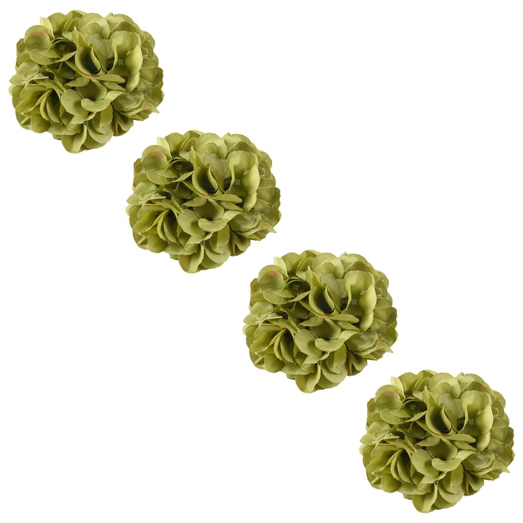 Set of 4 Artificial Flower Curtain Tiebacks Rope Drapes Holder Window Treatments Accessories for Bedroom and Living Room
