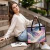 Dreamy Cloud Star Print Ladies Daily Tote Bag Stylish Casual Portable Shopping Shoulder Bag
