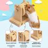 Wood Hamster Foraging Toy Non-Toxic Chew-Resistant Treat Dispenser Interactive Funny Hamster Wheel Forager Indoor Decor