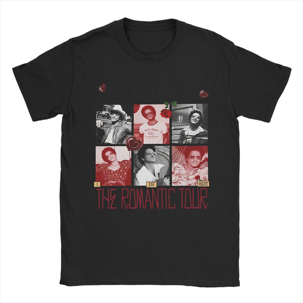 The Romantic Tour Bruno Mars 2026 TShirt Unisex Awesome Pure Cotton Tees Round Neck Short Sleeve T Shirts Summer Clothing