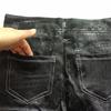 Schlanke Damen Faux Denim Jeans Taschen Mode Leggings mittelhoch geschnitten Bleistifthose Push Up Vintage Schlanke Hose