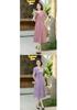 2026 Mom's Fashionable Chiffon Summer Dress - Versatile Mid-Length, Waist-Cinched Style for Middle-Aged & Elderly Women