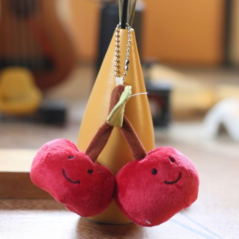Cute Jellycat Cherry Stuffed Animal Keychain Soft Short Plush Backpack Accessory