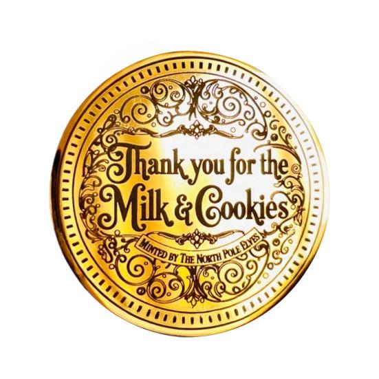 Santa Gold Coin Decorative Christmas Keepsake 4cm Stainless Steel Surprise Token Festive Party Decoration