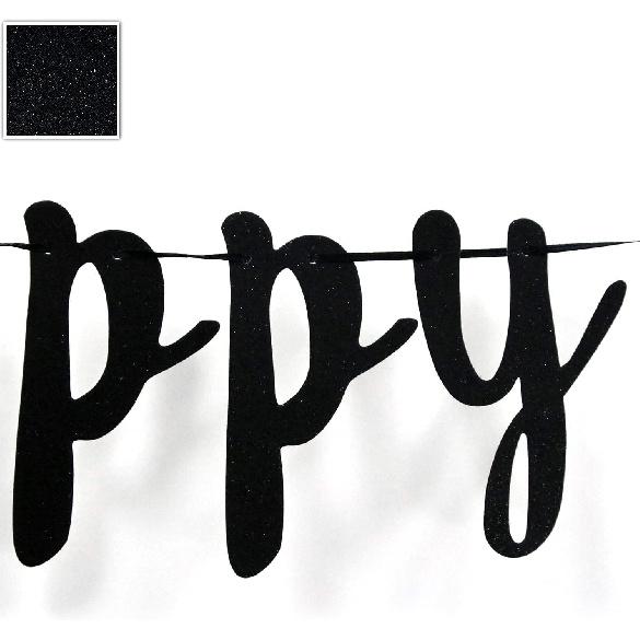 Happy Anniversary Banner, Anniversary Party Decorations, We Still Do, Happy Wedding Day Party Decoration Supplies Black Red Glitter