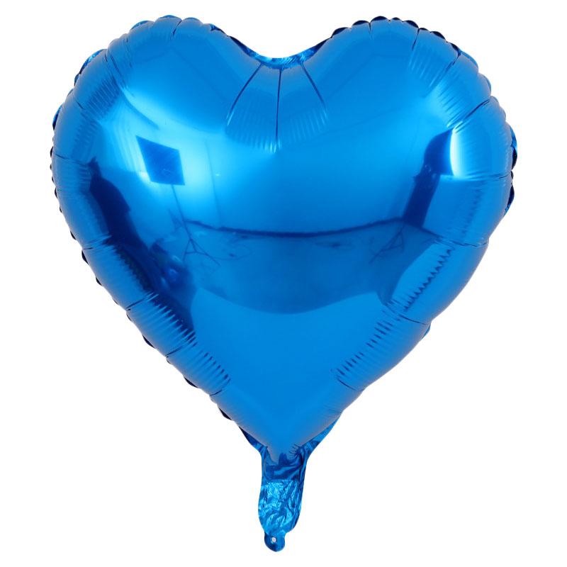 8-Inch Pure Color Heart-aped Aluminum Foil Balloons Baby First Birthday Decoration Children's Birthday Par Scene Decoration