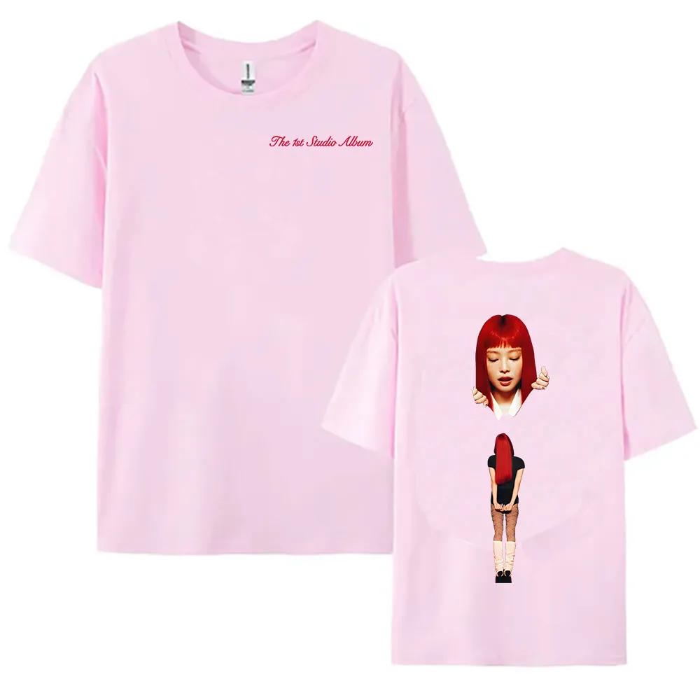 Jennie Ruby První studiové album Merch Tričko Kim Mantra od Jennie Tričko Bavlna Vysoká kvalita Volná trička Letní Pánské Dámské Košile