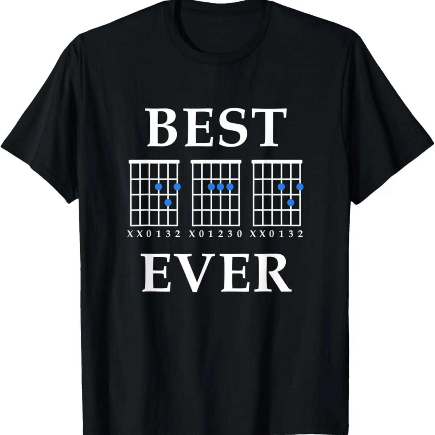 Мужская забавная футболка на День отца, подарок на день рождения, Лучший ПАПА в мире, гитарист S